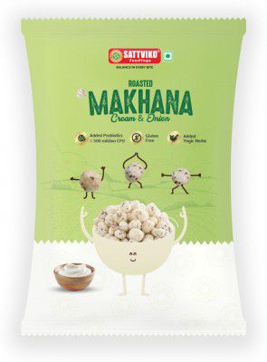 Sattviko Cream & onion Roasted Makhana (52 g)