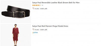 Satya Paul Clothing & Accessories Starting at Rs.1