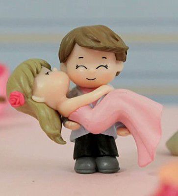 SATYAM KRAFT 1 Set Couple Miniature Set for, Home, Bedroom, Living Room, Office, Restaurant Decor, Figurines and Cake Decoration Items for Anniversary Cake (1 Set, Multicolor)