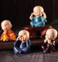 SATYAM KRAFT 1 Set Monk Buddha Miniature Set for Unique Gift...