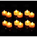 SATYAM KRAFT 12 Pcs Acrylic Flameless & Smokeless Decorative Candles Led Tea Light Candle Perfect for Gifts  2 cm...