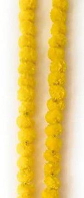SAU RANG Marigold Artificial Flower String / Garlands - 5 ft (Yellow Plain, 5 Pcs)
