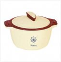 Saura Casserole - Inner Steel, Insulated, White & Brown, Elite, 500 ml...