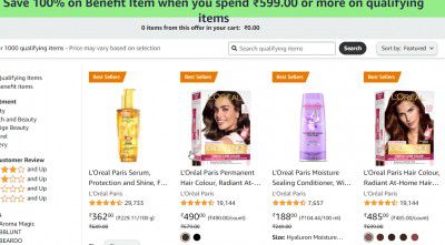 Buy Any Beauty Products Worth Min. 599 & Get Free BSC Facewash Rs.110