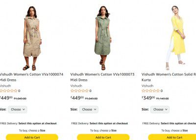 Save 20% Extra On Vishudh Womens Clothing [Midi Dress, Maxi Dress, Tops, Kurtis & More] @ 320