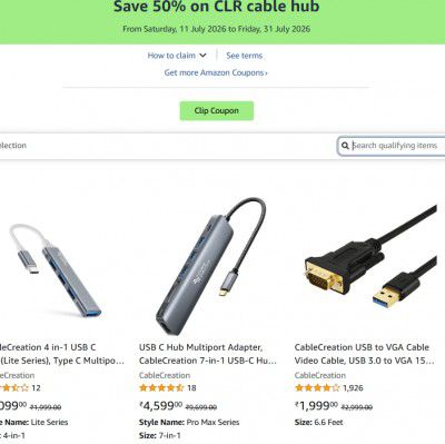 Save 50% on CLR cable hub