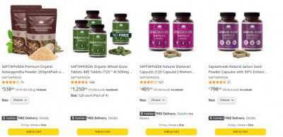 Save 50% on plant based herbal supplement from saptamveda @ 269