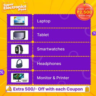 Save Extra ₹2500 on Next Purchase of Laptop, Tablet, Headphone Or Smartwatch (01-03-2025)