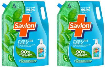 Savlon Moisture Shield Germ Protection Liquid Handwash Refill Pouch, 1500ml (Pack of 2)