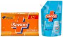 Savlon Moisture Shield Germ Protection Liquid Handwash Refill Pouch, 725 ml & Savlon Glycerine Soap, 125g (Buy 3 Get 1 Free)...