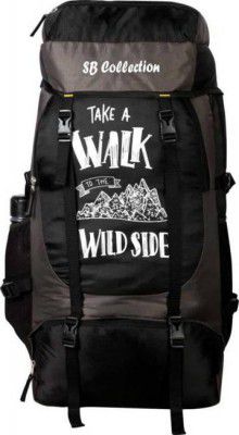SBCOLLECTION  60L Premium Quality Rucksack With Water Resisting Cloth 60 L (Grey, Black)