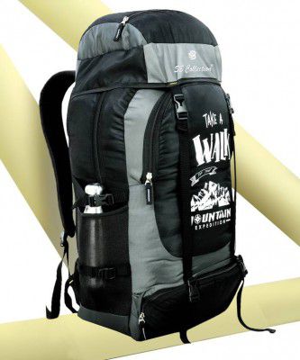 SBCOLLECTION  60L Premium Quality Rucksack With Water Resisting (Grey, Black)
