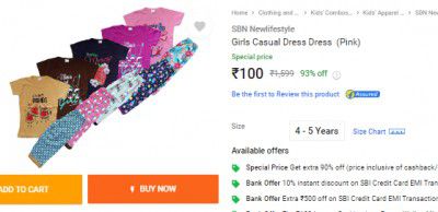 SBN Newlifestyle Girls Casual Dress Dress  (Pink)