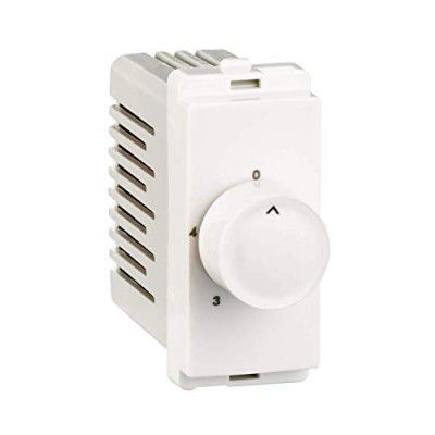 Schneider Electric Livia P3100 Plastic 1 Module Step Type Fan Regulator (White)