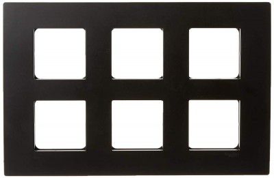 Schneider Electric Opale-12 Module Grid and Cover Plate, Solid Black (Pack of 1)