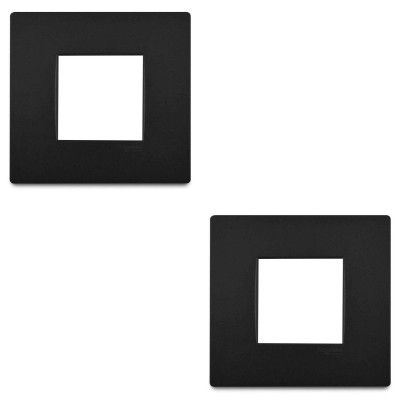 Schneider Electric Opale-2 Module Grid and Cover Plate, Solid Black (Pack of 2)