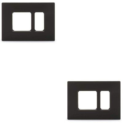 Schneider Electric Opale-3 Module Grid and Cover Plate, Gleaming Grey (Pack of 2)