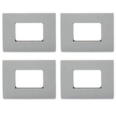 Schneider Electric Opale-3 Module Universal Grid & Cover Plate, Misty Grey (Pack of 4)