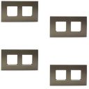 Schneider electric Opale-4 Module Grid and Cover Plate, Green Oak (Pack of 4)...