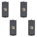Schneider Electric Opale-TV Socket, Dark Grey (Pack of 4)...
