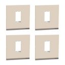 Schneider Electric Unica Pure-1M Plastic Surround & Gridplate, CL (Pack of 4)...