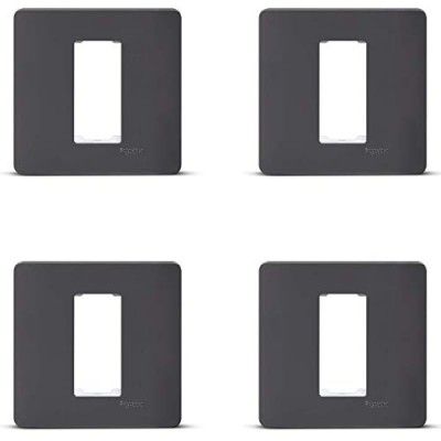 Schneider Electric Zencelo India-1 Module Grid and Cover frame - Dark Grey (Pack of 4)