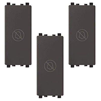 Schneider electric Zencelo India-Illuminated switch with""Do Not Disturb"" - Dark Grey (Pack of 3)
