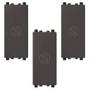 Schneider electric Zencelo India-Illuminated switch with""Do Not Disturb"" - Dark Grey (Pack of 3)...