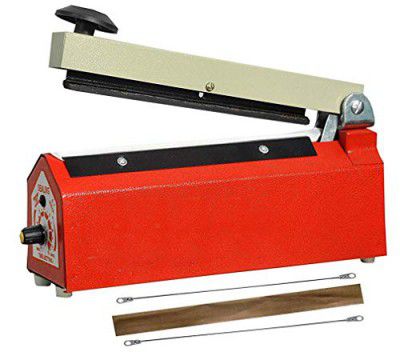 Schofic 8 Impulse Manual Hand Bag Sealer/Polybag Heat Sealing Machine Closer with Repair Kit (Color May Vary) (1)