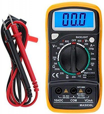 SCHOFIC Unity 830L Digital LCD Pocket Multi Meter/AC-DC Voltage/with Back Light (Yellow) (1)