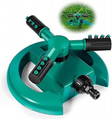 Scholazs Water Sprinkler Garden Pipe - Large Area Coverage Automatic 360° Multipurpose Yard Sprinklers for Plant Irrigation and Kids Playing, Efficient Irrigation System for Watering Plants