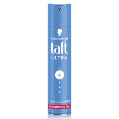 Schwarzkopf TAFT Ultra Hairspray For Strengthened Hair Hold 4, Lasts 24 Hours - 250Ml