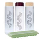 SCL Steelo Only Plastic Bottles 1 litre Set of 3 with 1 Free Ice Tray...