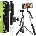 Sconzi R16S 360° Rotation Long Selfie Stick (Black, Supports Up to 1400 g)...