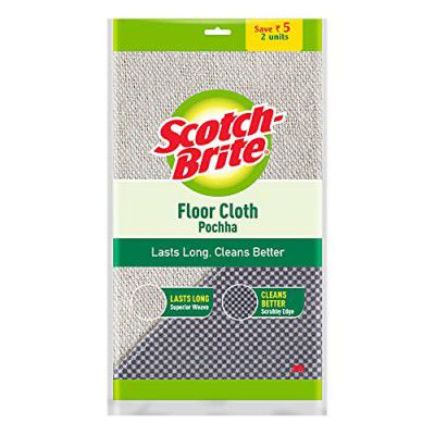 Scotch-Brite Cotton Cleaning Cloth (Set of 3, Green)