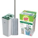 Scotch-Brite Hands-Free Microfiber Flat mop with compact bucket, Splash proof design & Double scraper for easy squeeze (1 Bucket, 1 Mop, 1 refill)...
