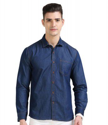 Scott International Men's Blue Denim Shirt | Denim Full Sleeve Shirt | Mens Shirt | Jeans Shirt for Men | Denim Casual Shirt | Shirt for Men | Shirt for Men Stylish