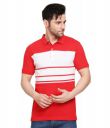Scott International Men's Rich Cotton Regular Fit Striper Polo T-Shirt ...