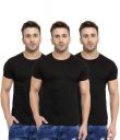 Scott International Men's Basic Cotton Round Neck Half Sleeve Solid T-Shirts - Pack of 3...