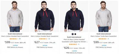 Scott International Mens Sweatshirt Upto 80% Off