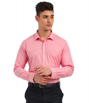 Scott International Shirt for Men, Solid Full Sleeves Shirt, Wrinkle Free Mens Shirts, Cotton Formal Shirts, Regular Fit Stylish Mens Shirt, Plain Formal Shirts for Men