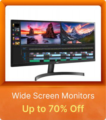 Premium and Smart Wide Screen Monitors @ upto 70% off on Flipkart Big Billion Days Sale
