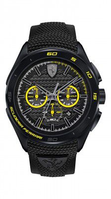 Scuderia Ferrari Gran Premio Analog Black Dial Mens Watch-0830345