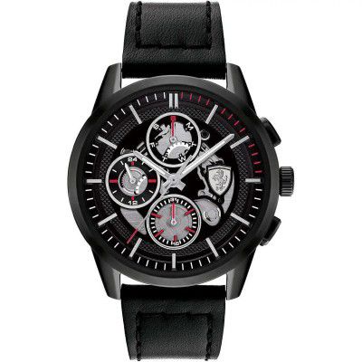 Scuderia Ferrari Grand Tour Analog Black Dial Mens Watch-0830829