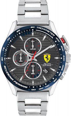Scuderia Ferrari Pilota Evo Analog Grey Dial Mens Watch-0830850