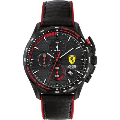 Scuderia Ferrari Pilota EVO Analog Black Dial Mens Watch-0830849
