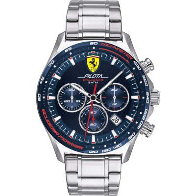 Scuderia Ferrari Pilota Evo Analog Blue Dial Mens Watch-0830749