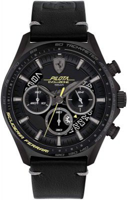 Scuderia Ferrari Pilota Evo Analog Black Dial Mens Watch-0830823
