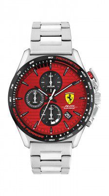 Scuderia Ferrari Pilota Evo Analog Red Dial Mens Watch-0830851