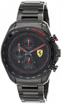 Scuderia Ferrari Speedracer Analog Black Dial Mens Watch-0830654